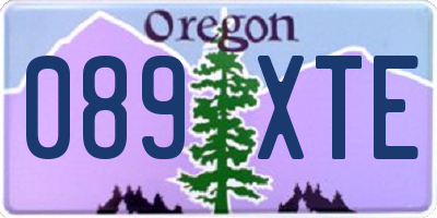 OR license plate 089XTE