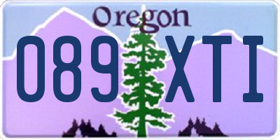 OR license plate 089XTI