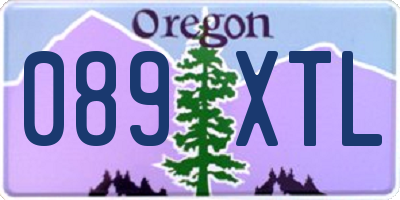 OR license plate 089XTL