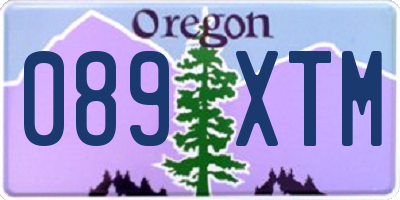 OR license plate 089XTM