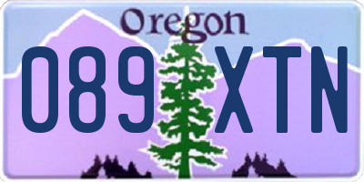 OR license plate 089XTN