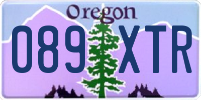 OR license plate 089XTR