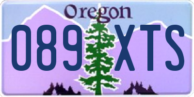 OR license plate 089XTS