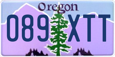 OR license plate 089XTT