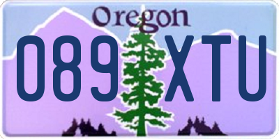 OR license plate 089XTU
