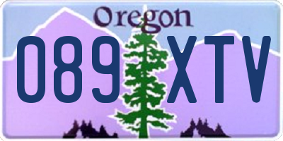OR license plate 089XTV