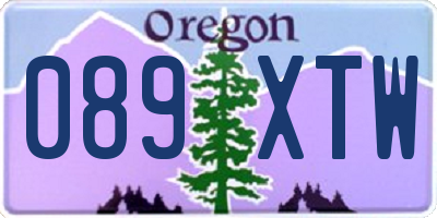 OR license plate 089XTW