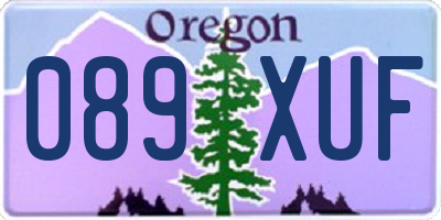 OR license plate 089XUF