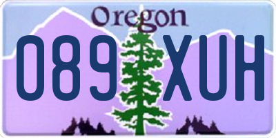 OR license plate 089XUH