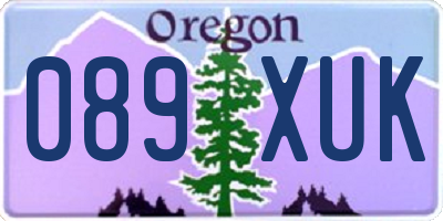 OR license plate 089XUK