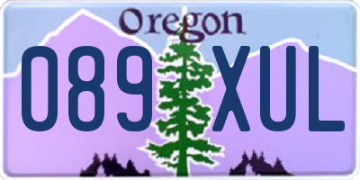 OR license plate 089XUL