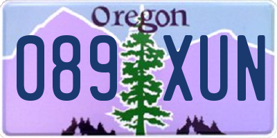 OR license plate 089XUN