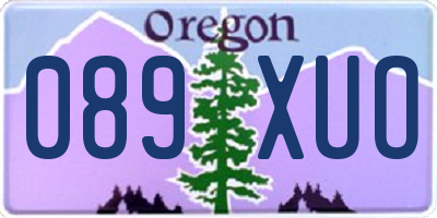 OR license plate 089XUO