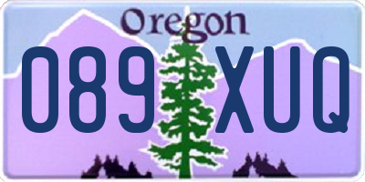OR license plate 089XUQ