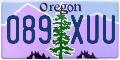 OR license plate 089XUU