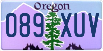 OR license plate 089XUV