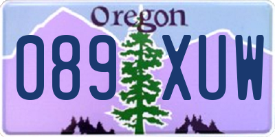 OR license plate 089XUW