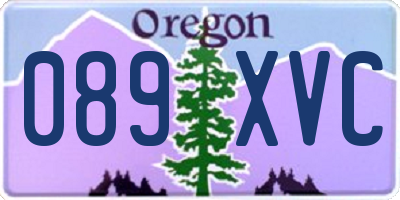 OR license plate 089XVC