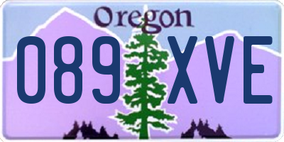 OR license plate 089XVE