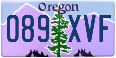 OR license plate 089XVF
