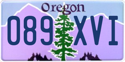 OR license plate 089XVI