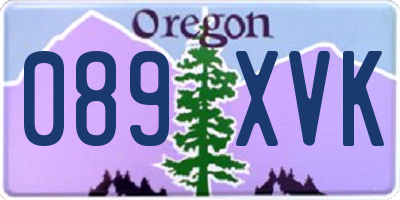 OR license plate 089XVK