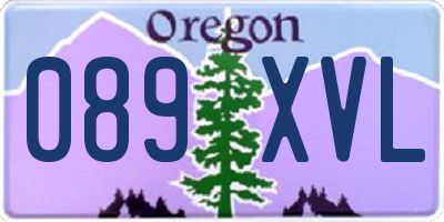 OR license plate 089XVL