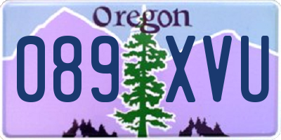 OR license plate 089XVU