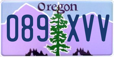 OR license plate 089XVV