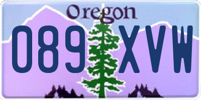OR license plate 089XVW