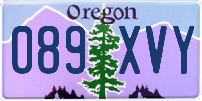 OR license plate 089XVY