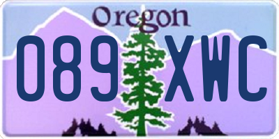 OR license plate 089XWC