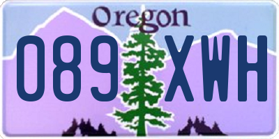 OR license plate 089XWH