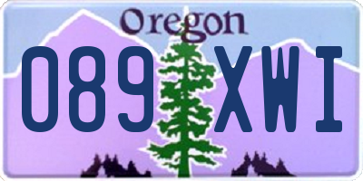 OR license plate 089XWI