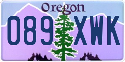 OR license plate 089XWK