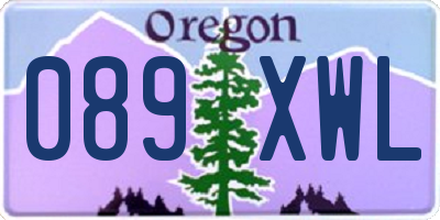 OR license plate 089XWL