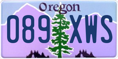 OR license plate 089XWS