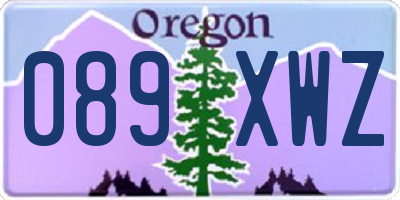 OR license plate 089XWZ