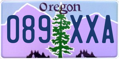 OR license plate 089XXA