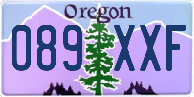 OR license plate 089XXF