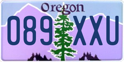 OR license plate 089XXU