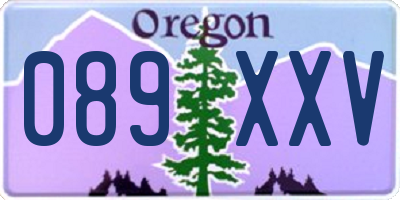 OR license plate 089XXV