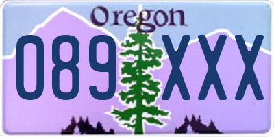 OR license plate 089XXX