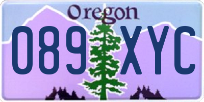 OR license plate 089XYC