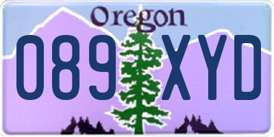 OR license plate 089XYD