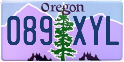 OR license plate 089XYL