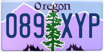 OR license plate 089XYP