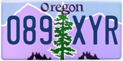 OR license plate 089XYR