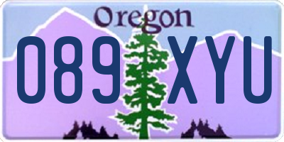OR license plate 089XYU