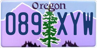 OR license plate 089XYW